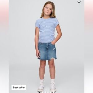 Gap kids high rise denim skirt